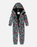 Kids Mid-Season One-Piece Outerwear Black Animal Print - H30W70_3H010