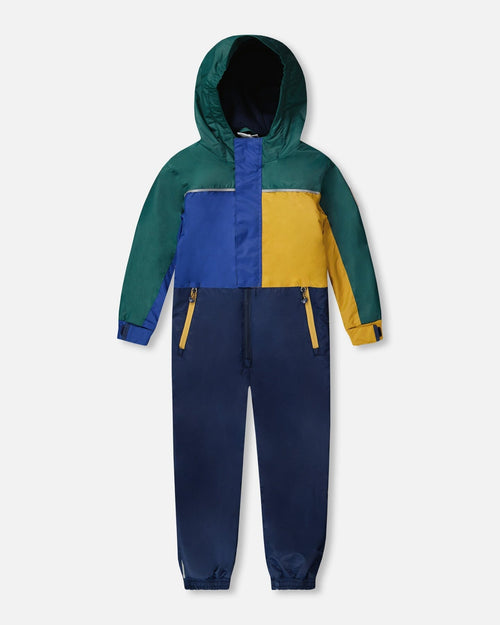 Kids Mid-Season One-Piece Outerwear Navy Colorblock - H30W71_04790