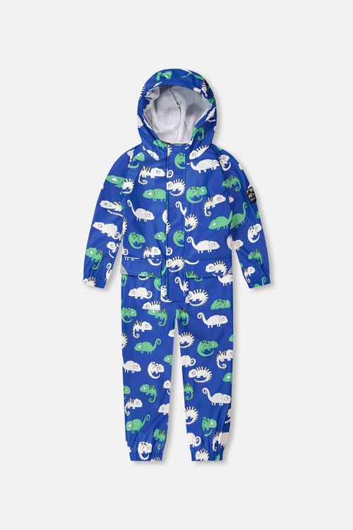 Rain One-Piece In Polyurethane Blue Chameleon Print - H30W72_3H023