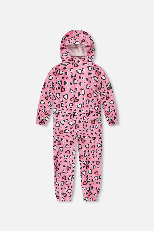 Rain One-Piece In Polyurethane Pink Heart Print - H30W72_3H024