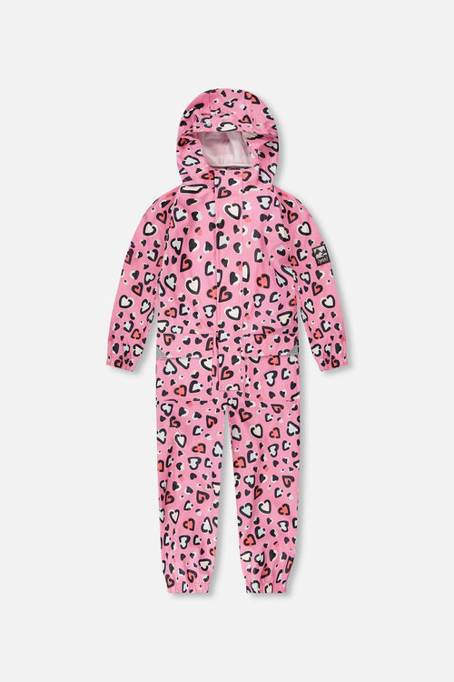 Rain One-Piece In Polyurethane Pink Heart Print - H30W72_3H024