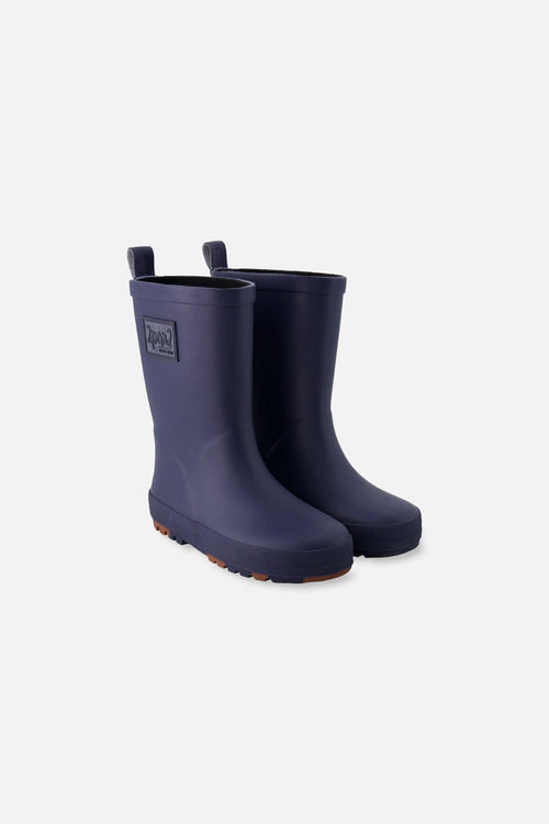 Rain Boots In Natural Rubber Navy Blue - H30WB10_04790
