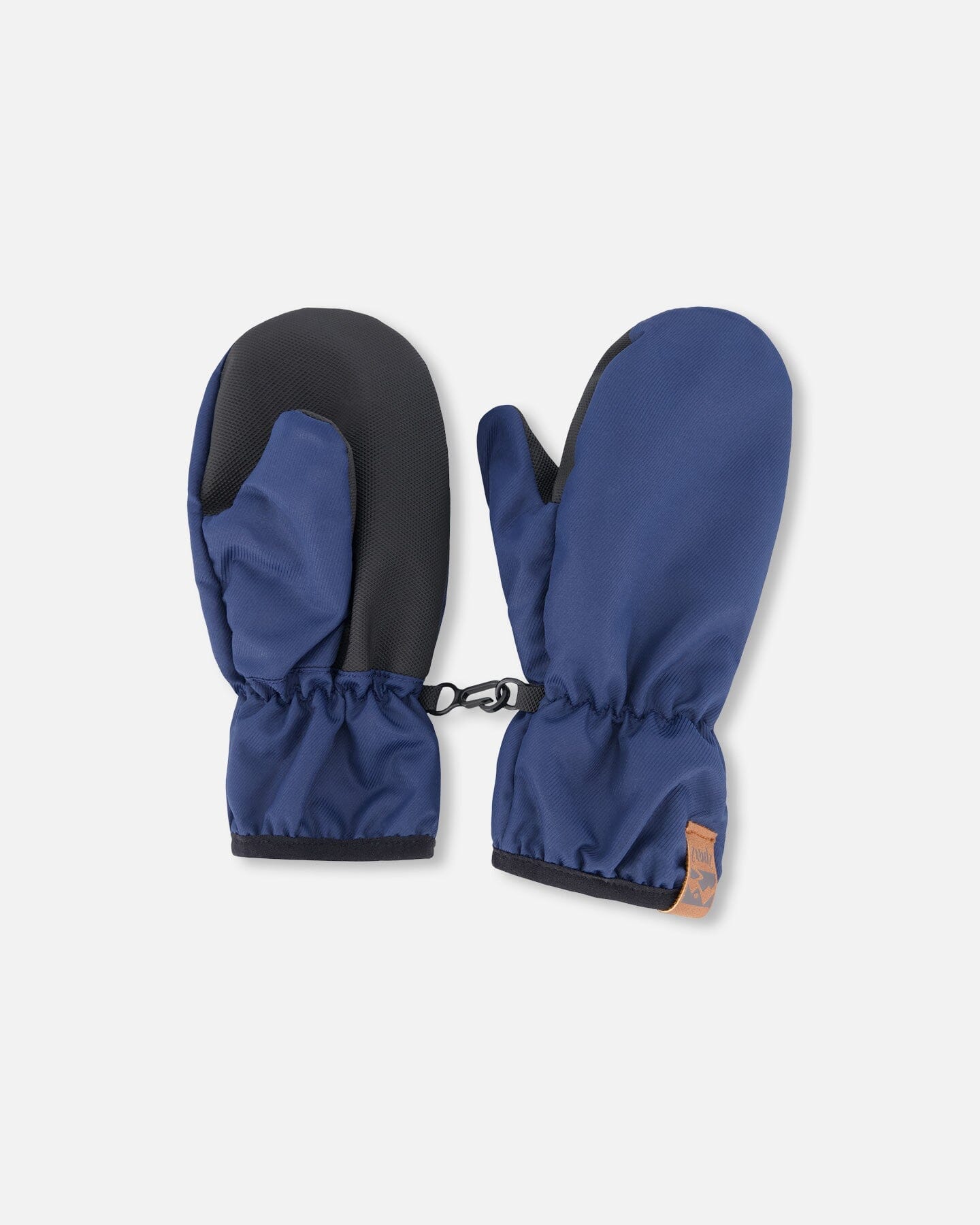 Mid-Season Mittens In Recycled Polyester Navy Blue - Deux par Deux