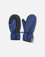 Mid-Season Mittens In Recycled Polyester Navy Blue - H30WM201_04790