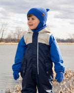 Baby Knit Mittens With Cord Royal Blue - H30WT25_04690