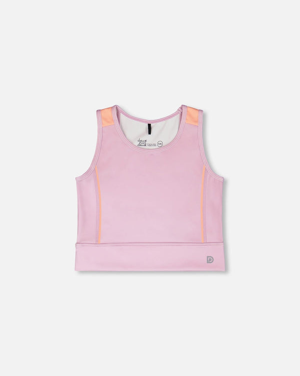 Athletic Tank Top In Recycled Polyester Lilac - H30XG71_05620