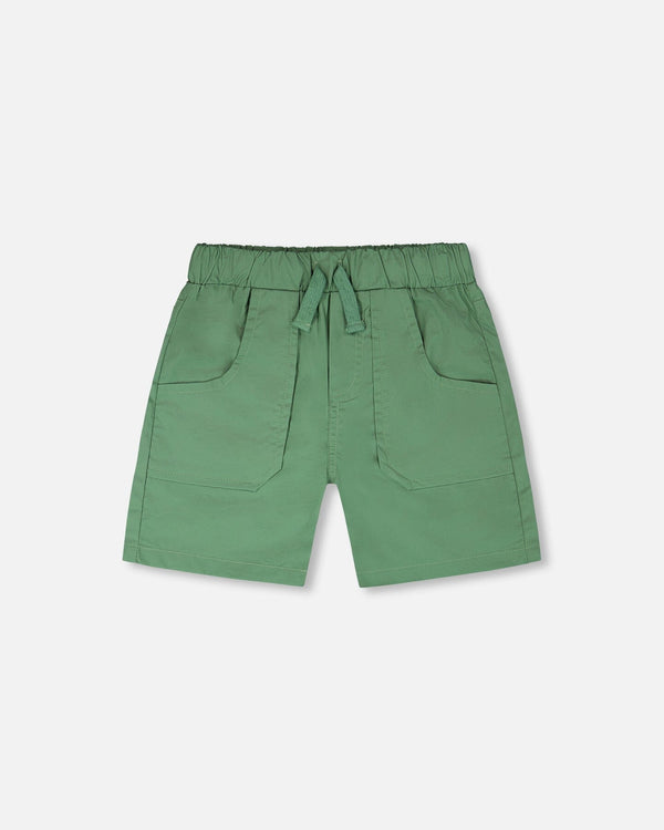 Parachute Shorts With Patch Pockets Green - H30YB26_03005