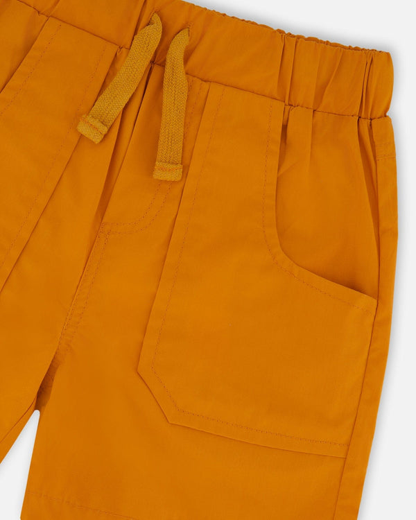 Parachute Shorts With Patch Pockets Burnt Orange - H30YB26_08450