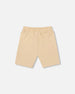 Organic Cotton Jersey Shorts Beige Pants & Shorts Deux par Deux