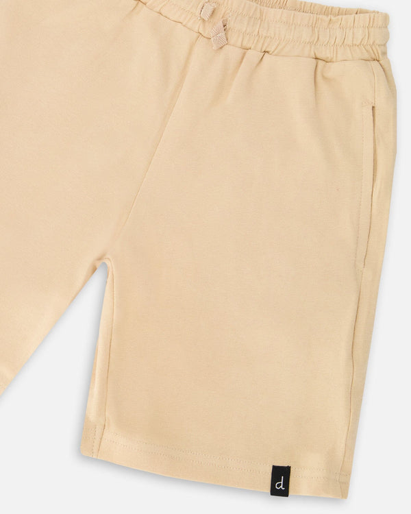 Organic Cotton Jersey Shorts Beige Pants & Shorts Deux par Deux