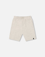 Organic Cotton Jersey Shorts Heather Grey Pants & Shorts Deux par Deux