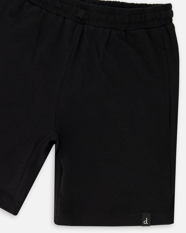 Organic Cotton Jersey Shorts Black Pants & Shorts Deux par Deux