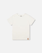 Organic Cotton Jersey T-Shirt Solid Off White Tees & Tops Deux par Deux