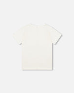 Organic Cotton Jersey T-Shirt Solid Off White Tees & Tops Deux par Deux
