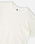 Organic Cotton Jersey T-Shirt Solid Off White Tees & Tops Deux par Deux