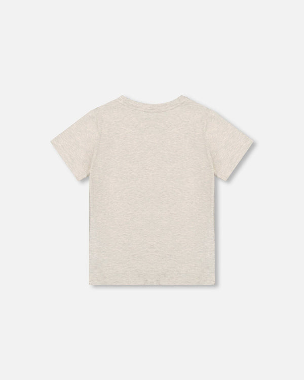Organic Cotton Jersey T-Shirt Solid Heather Grey Tees & Tops Deux par Deux