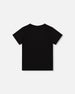 Organic Cotton Jersey T-Shirt Solid Black Tees & Tops Deux par Deux