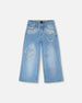 Wide Leg Light Blue Denim Jeans - H30YG20_01250