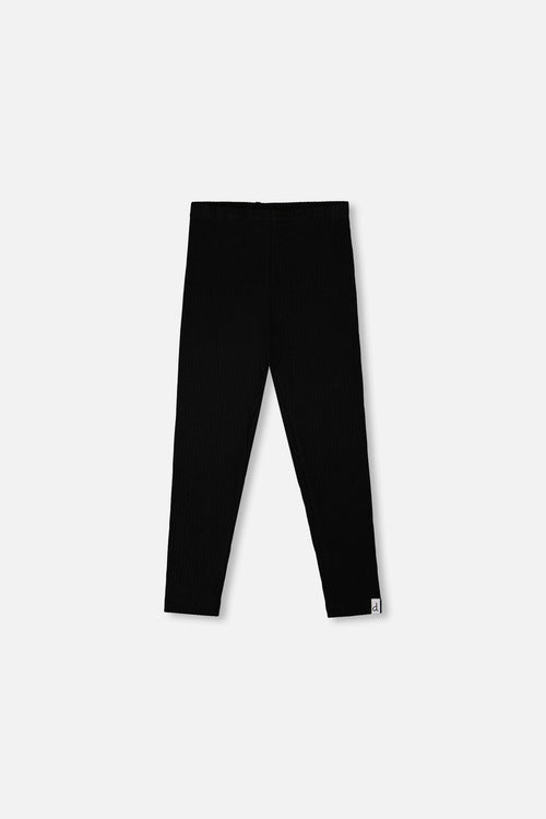 Full-Length Rib Leggings Black - H30YG62_09990
