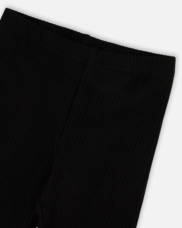Rib Capri Leggings Black - H30YG63_09990