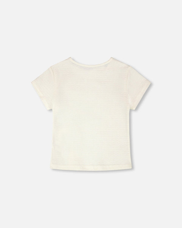 Crinkle Jersey T-Shirt Off White - H30YG70_01010