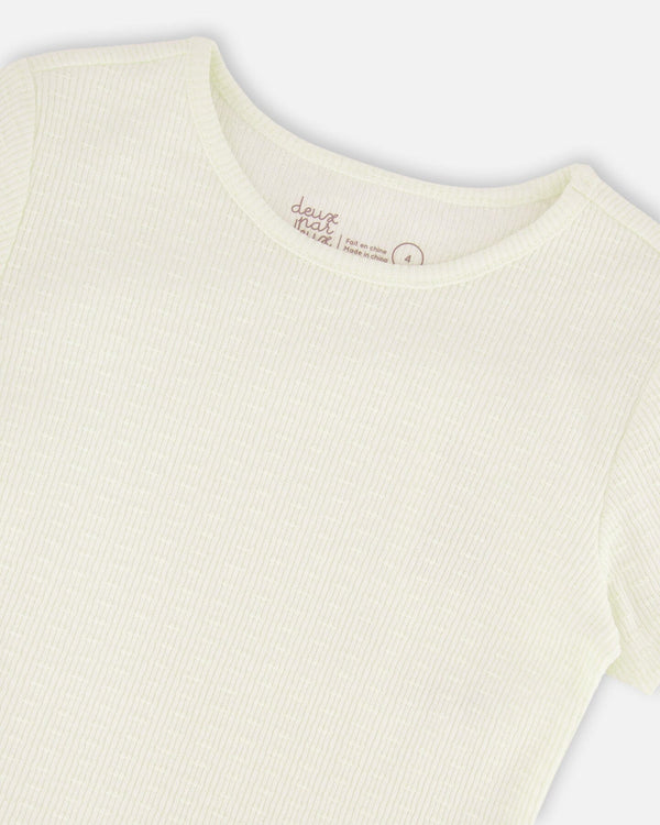 Crinkle Jersey T-Shirt Off White - H30YG70_01010