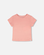 Crinkle Jersey T-Shirt Off Peach Pink - H30YG70_06160