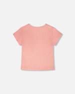 Crinkle Jersey T-Shirt Off Peach Pink - H30YG70_06160