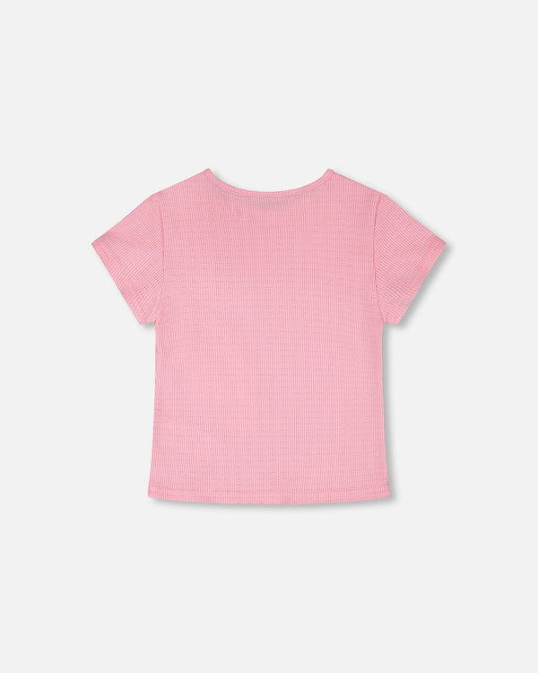 Crinkle Jersey T-Shirt Pink - H30YG70_06240