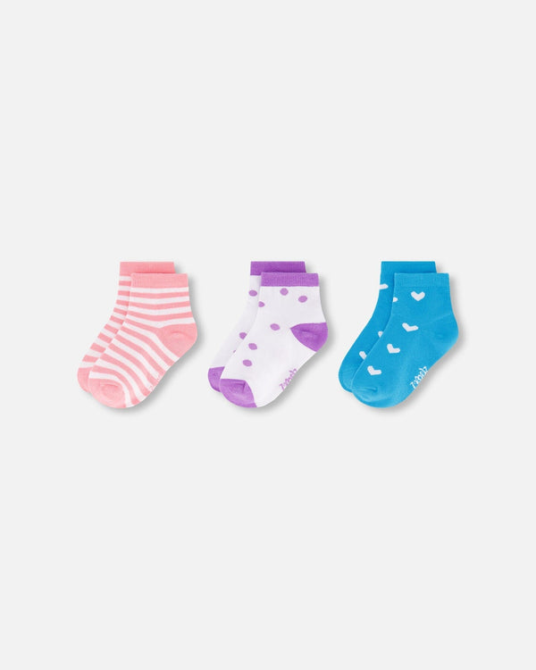 Socks (3 Pairs) Striped Pink - H30YGS_3H206