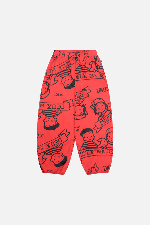 40th Anniversary Adult Printed Poplin Pant Poppy Red