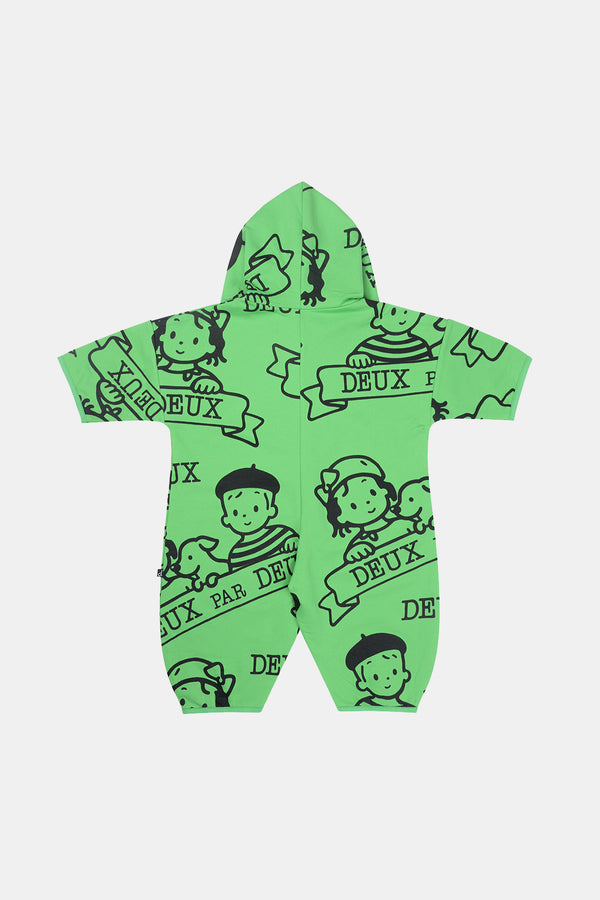 40Th Anniversary Printed Jersey One-Piece Green