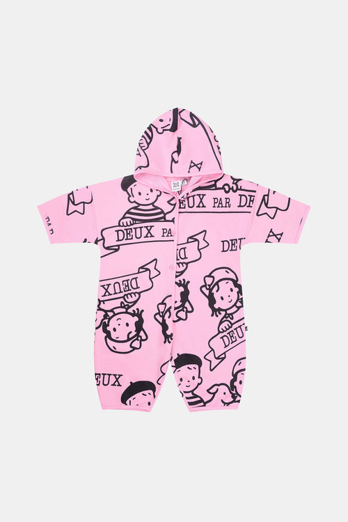 40Th Anniversary Printed Jersey One-Piece Soft Pink
