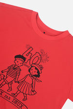 Adult 40Th Anniversary Graphic T-Shirt Poppy Red