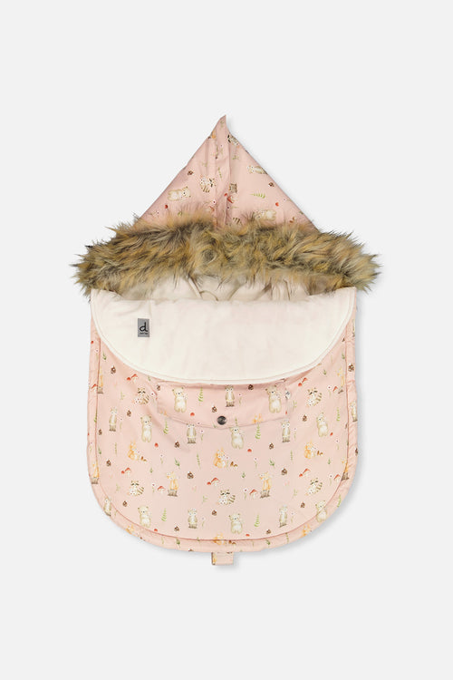 Bunting Bag For Car Seats & Strollers Pink Animal Print - J10A401_1J001