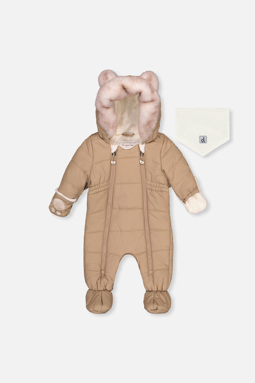 Baby One Piece Snowsuit For Car Seats Taupe - J10A602_01870
