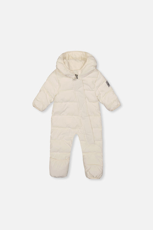 Baby Cloud One Piece Snowsuit Adapted For Car Seats Off White