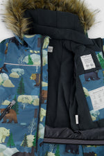 Two Piece Discover Snowsuit Blue Bear Print - J10DB40_1J052
