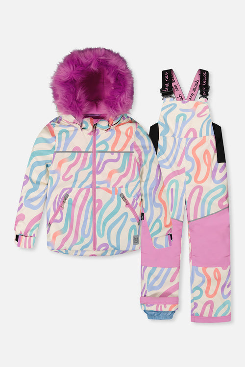 Two Piece Discover Snowsuit Multicolored Line Print