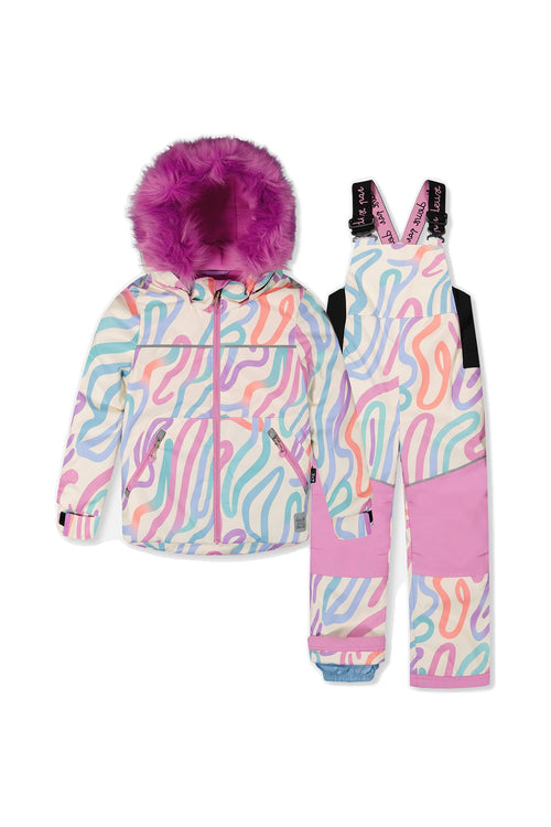 Two Piece Discover Snowsuit Multicolored Line Print