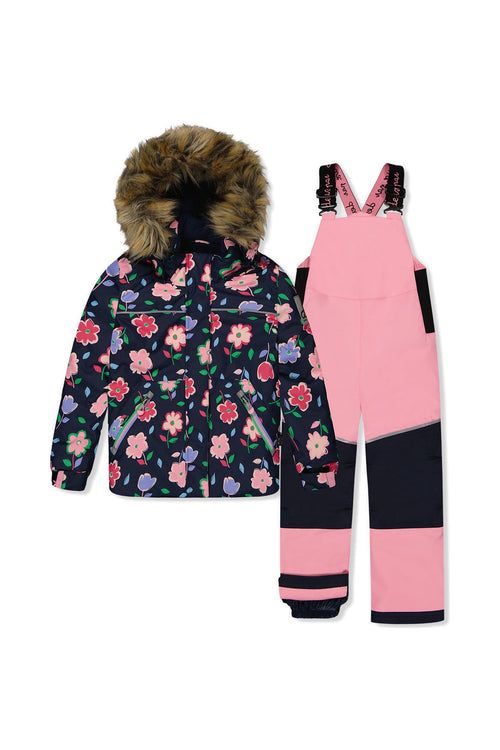 Two Piece Discover Snowsuit Blue Floral Print - J10DG80_1J018
