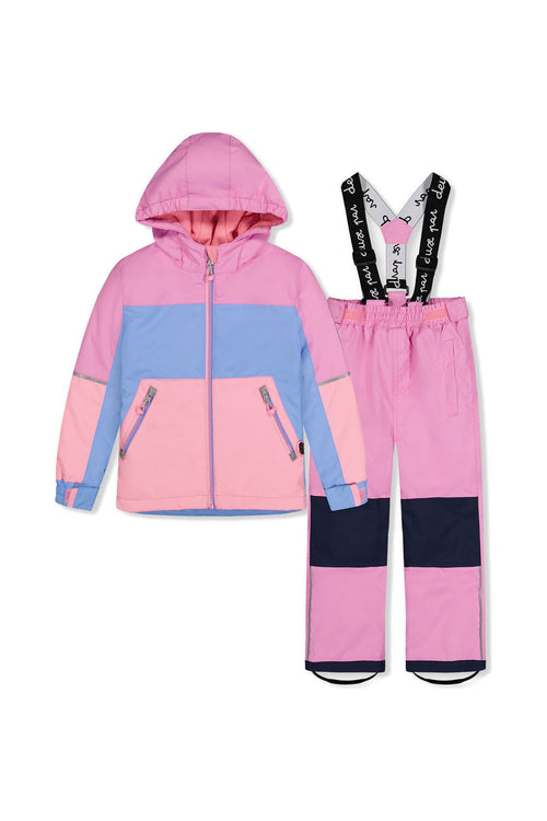Light Weight Two Piece Chill Snowsuit Pink Blue And Mauve