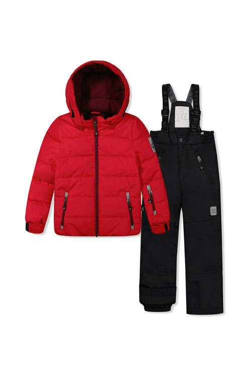 Two Piece Play Snowsuit Red With Black Pants