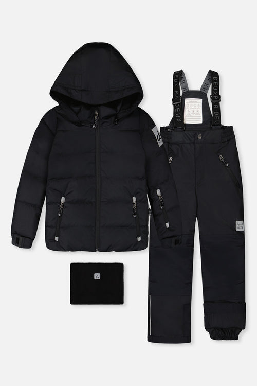 Zweiteiliger PLAY-Schneeanzug in Schwarz mit schwarzer Hose