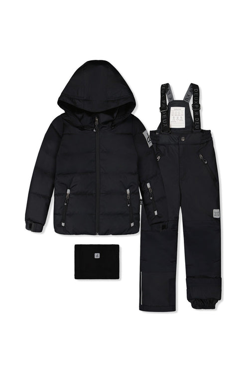 Two Piece Play Snowsuit Black With Black Pants