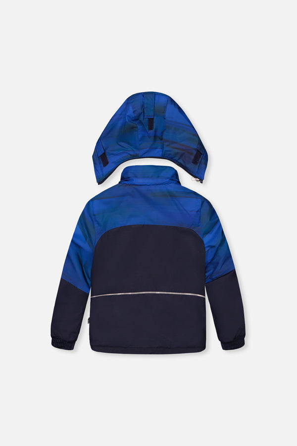 Two Piece Play Snowsuit Navy Blue And Orange With Blue Pants - J10PB45_04790