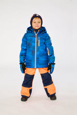 Two Piece Play Snowsuit Navy Blue And Orange With Orange Pants - J10PB45_1J056