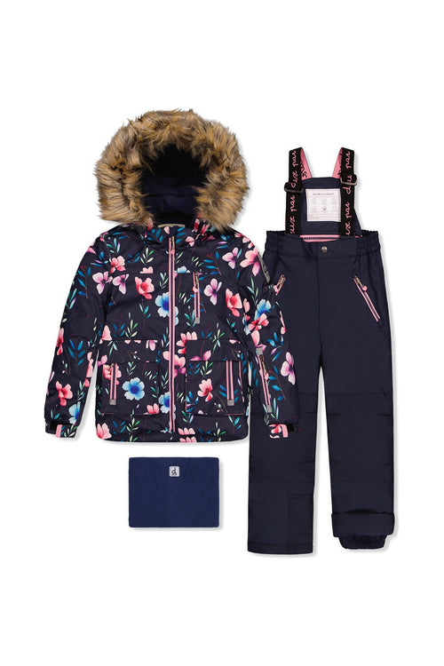 Two Piece Play Snowsuit Blue Floral Print - J10PG81_1J023