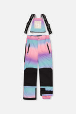 Two Piece Play Snowsuit Purple Floral Print With Gradient Pants - J10PG88_1J021