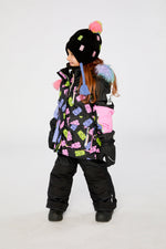 Two Piece Play Snowsuit Black Gummy Bear Print - J10PG88_1J033